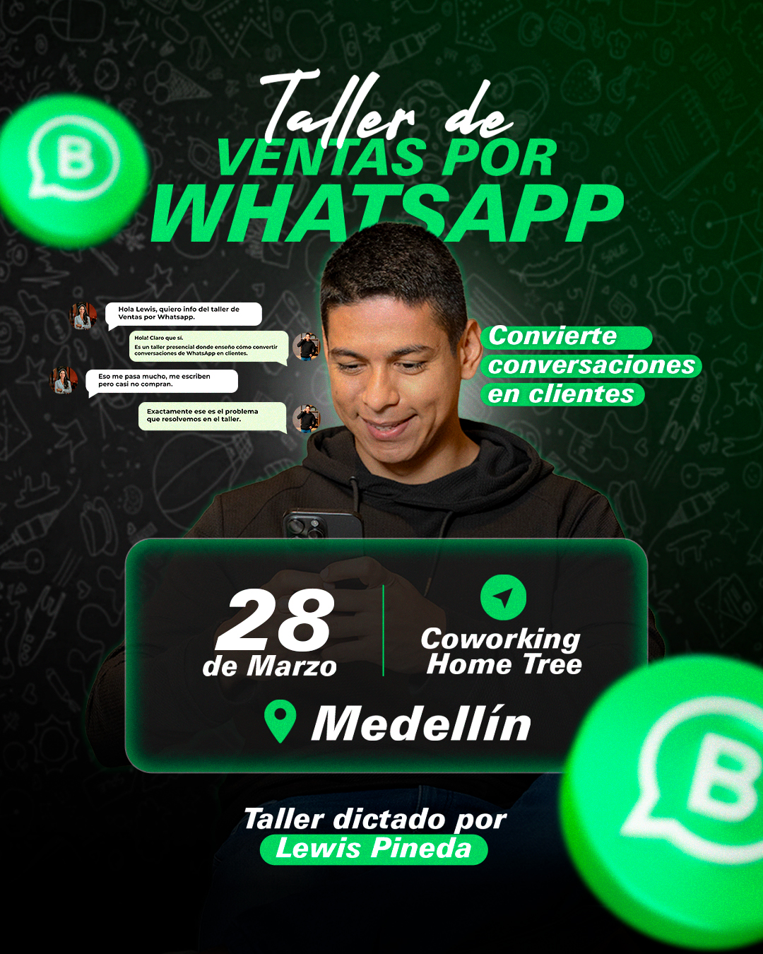 Lewis Pineda — Taller de Ventas por WhatsApp